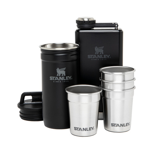 u*n様 STANLEY Shot Glass + Flask Set Flask & Shot Glass Set W.carry Case Black | Spec's Wines, Spirits