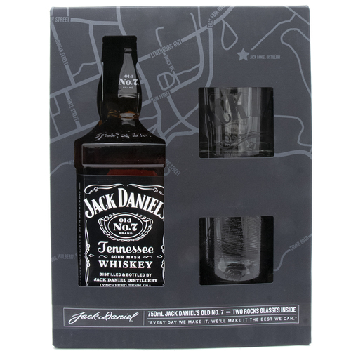 Jack Daniel's Black With 2 Glasses