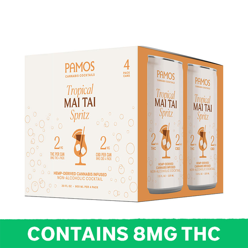 Pamos Spritz Mai Tai 2mg Delta 9 • 4pk Can | Spec's Wines, Spirits