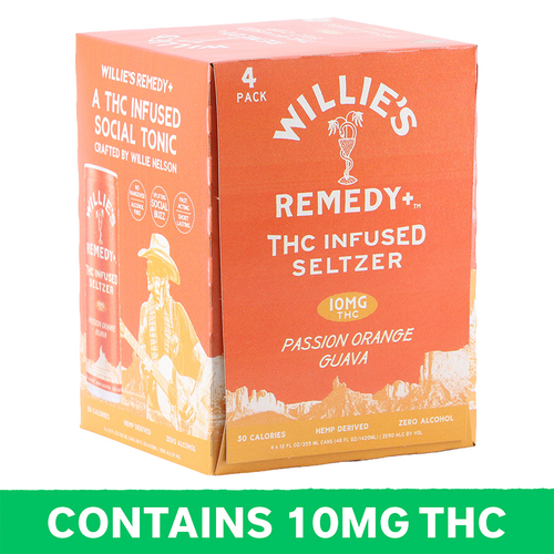 Remedy Passionfruit Orange Guava Seltzer 10mg Delta 9 4pk Can